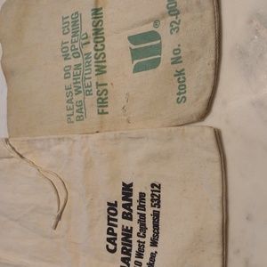 Vintage Canvas Bank Bags